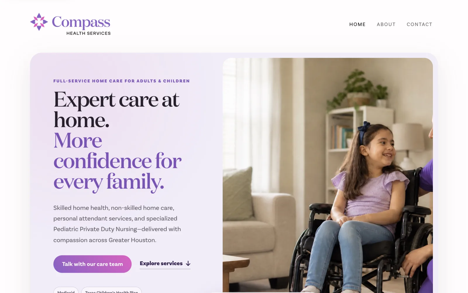 compasscarehealth.com website, designed by Avrumy