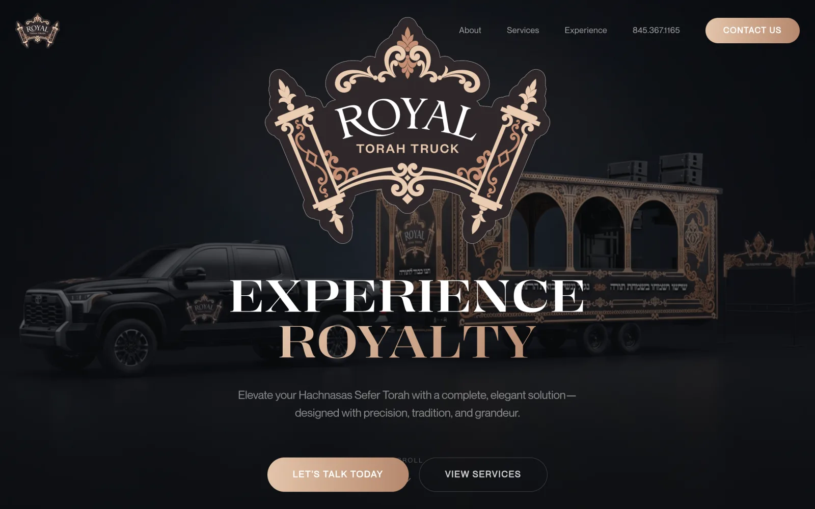 royaltorah.com website, designed by Avrumy