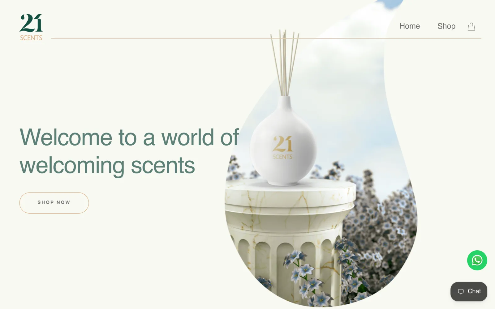 21scents.com website, designed by Avrumy